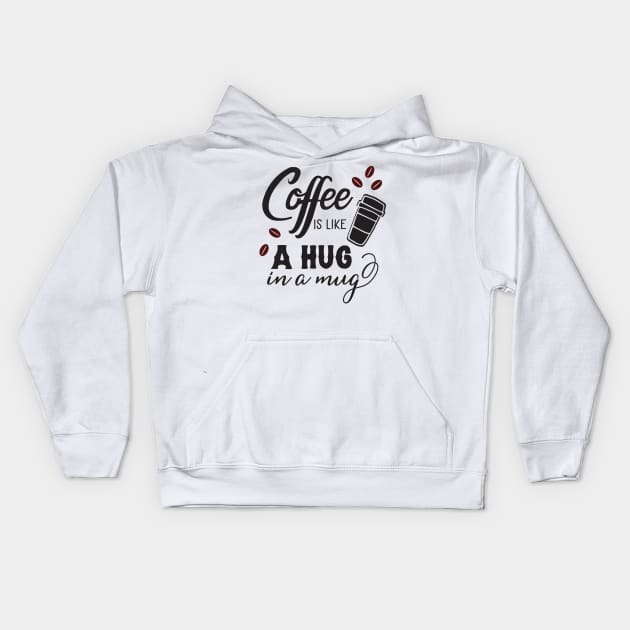 Lettering Art Coffee Kids Hoodie by Saldi